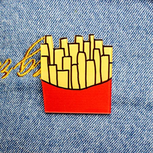 2016 New Acrylic Brooches Pins Figure Simpson Fruit cartoon jewelry cute dog cat Broche shirt enamel pin