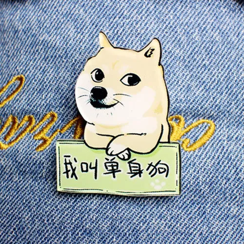 2016 New Acrylic Brooches Pins Figure Simpson Fruit cartoon jewelry cute dog cat Broche shirt enamel pin