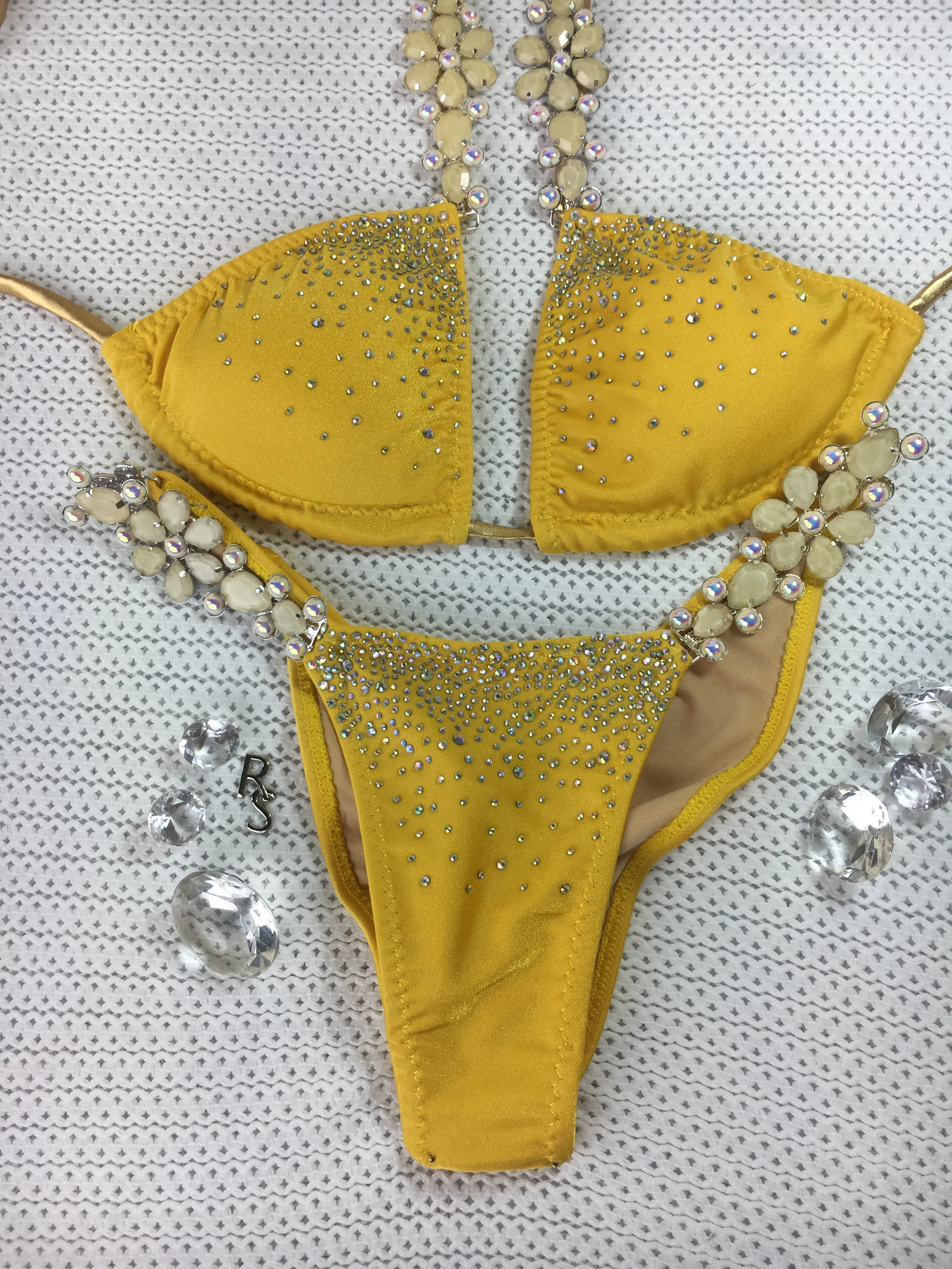 2019 Marigold Shimmer Standard Top/Brazilian Cheeky Quick Ship