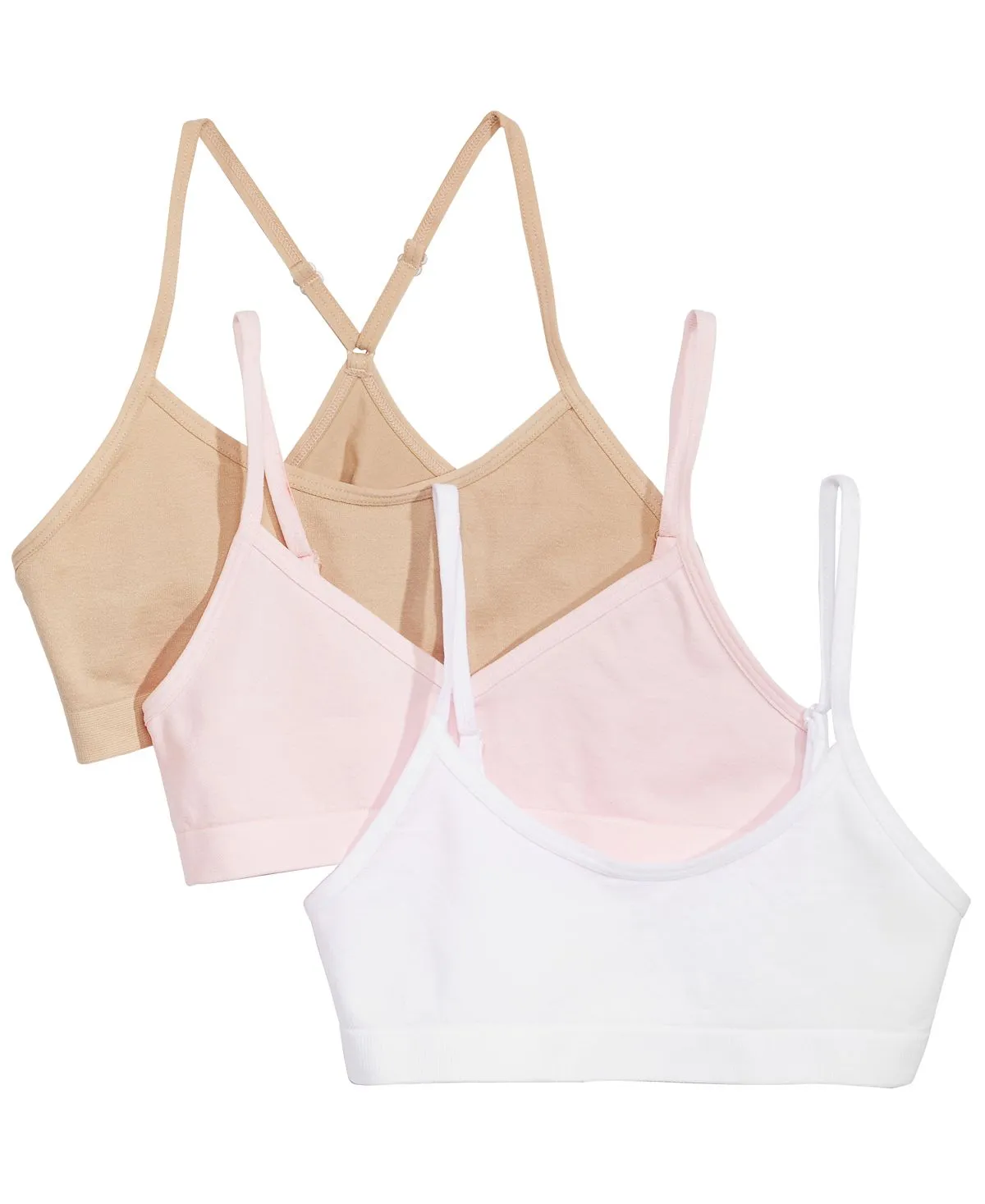 3-Pc. Seamless cropped bras for little and big girls Maidenform