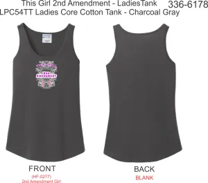 336-6178 Ladies Tank Top, This Girl / 2nd Amendment (Charcoal Gray)