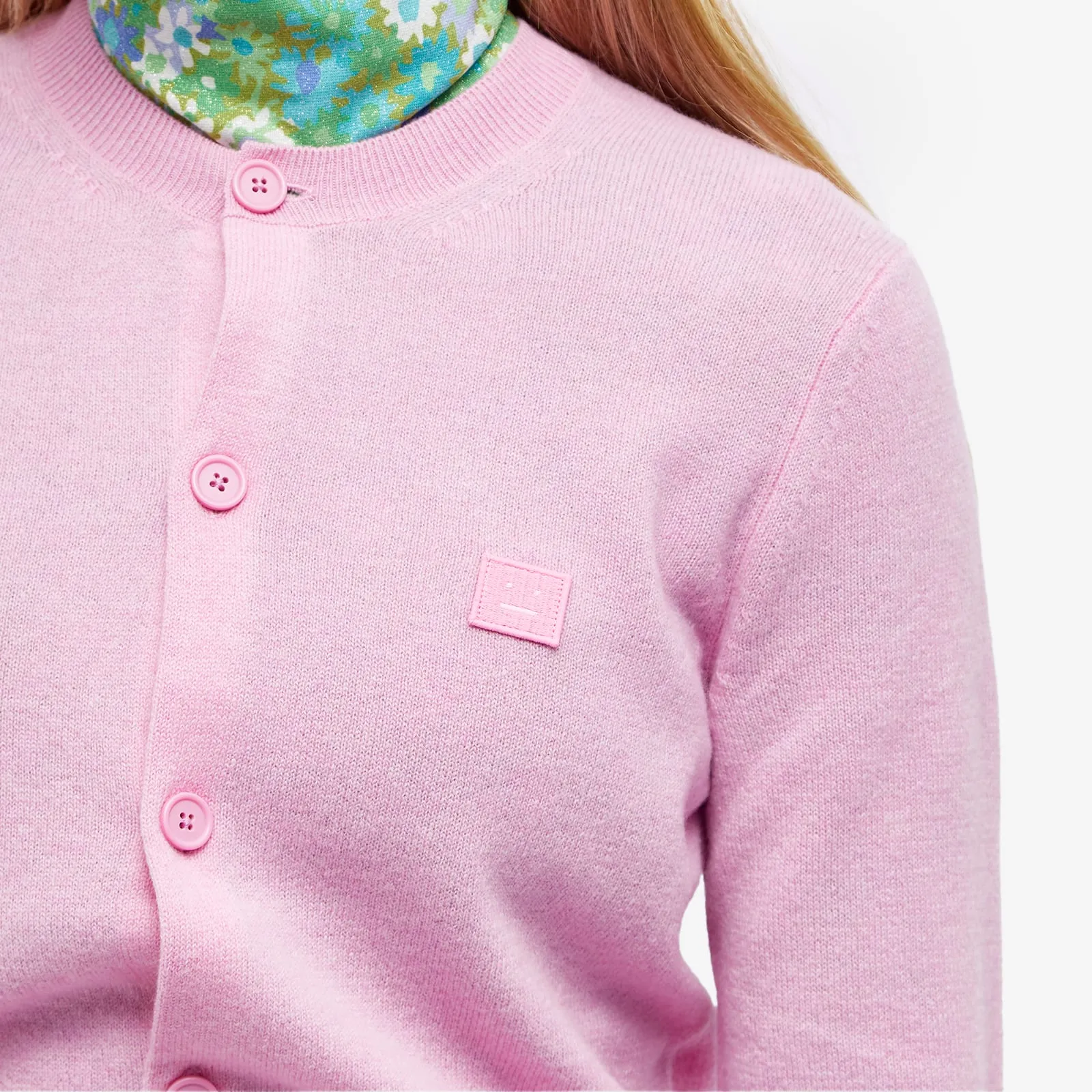 Acne Studios Keva Face cardigan, pink