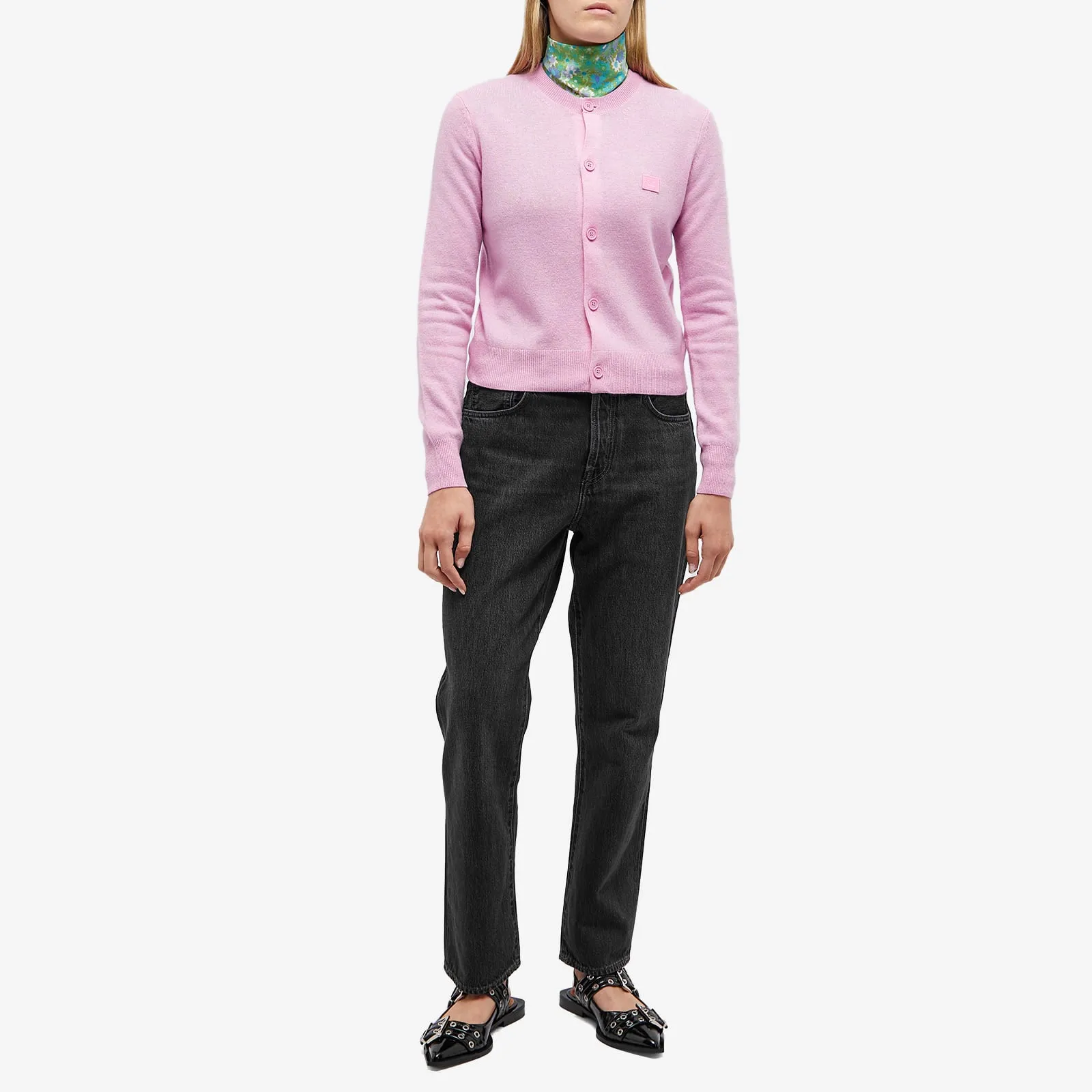 Acne Studios Keva Face cardigan, pink