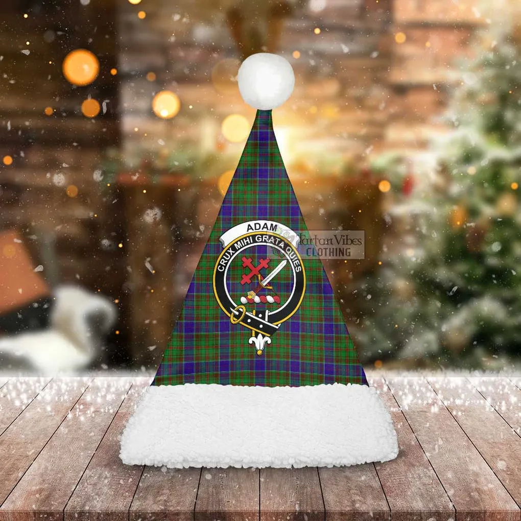 Adam Tartan Christmas Santa Hats with Family Crest