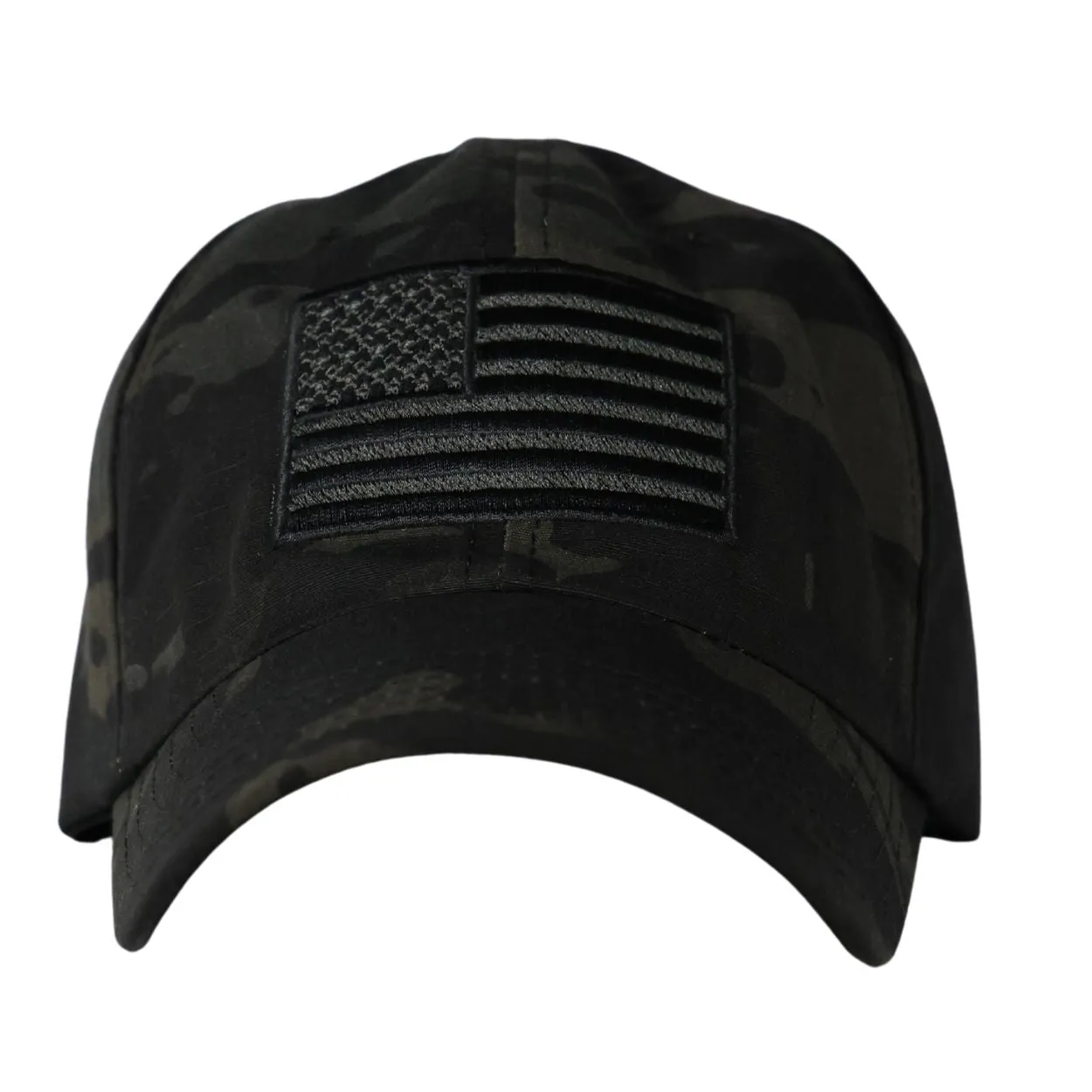 American Flag MultiCam Camouflage Range Hat - Black