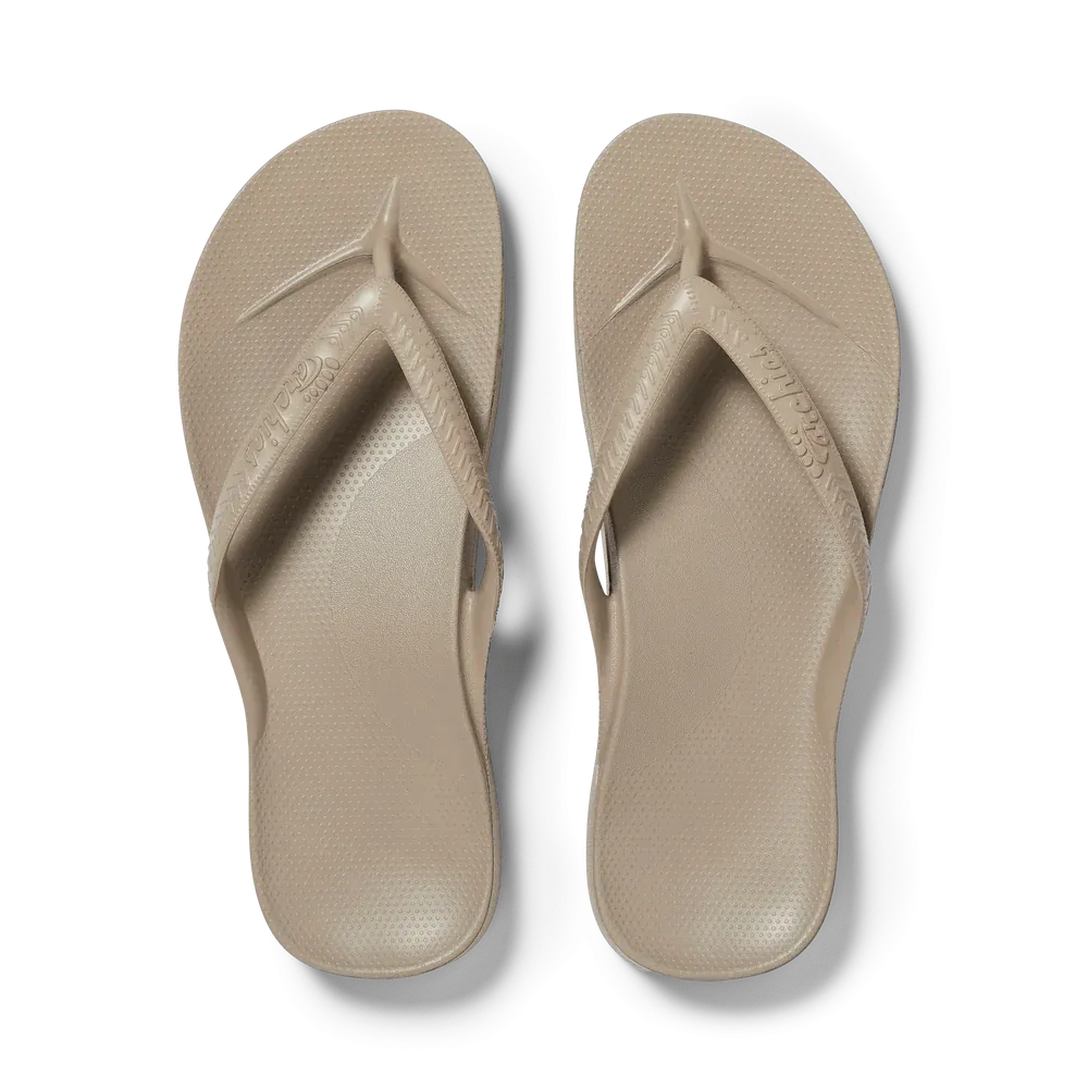 ARCHIES ARCH SUPPORT THONGS - TAUPE