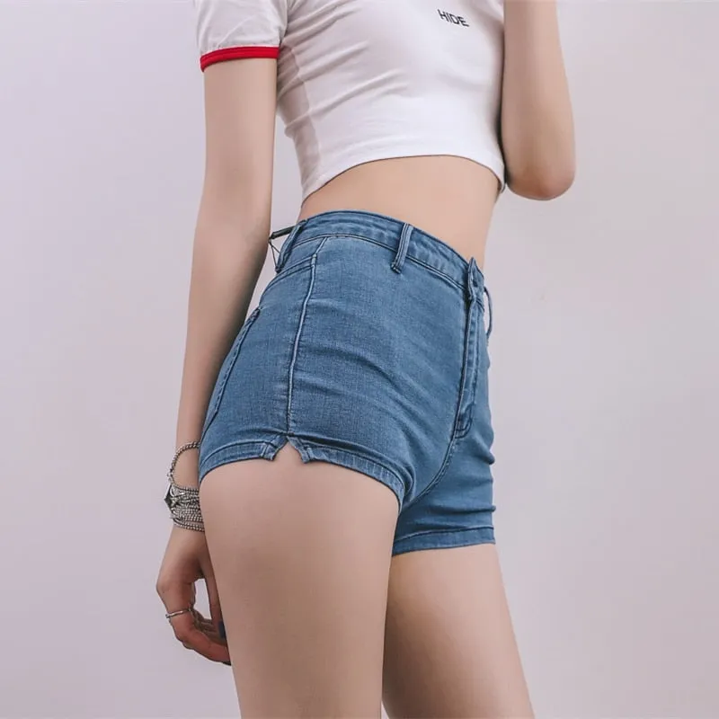 Athena High Waist Denim Shorts