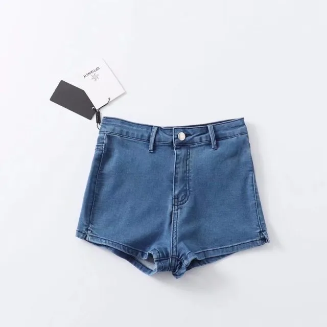 Athena High Waist Denim Shorts