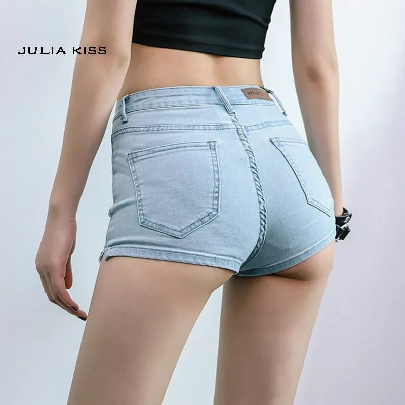 Athena High Waist Denim Shorts