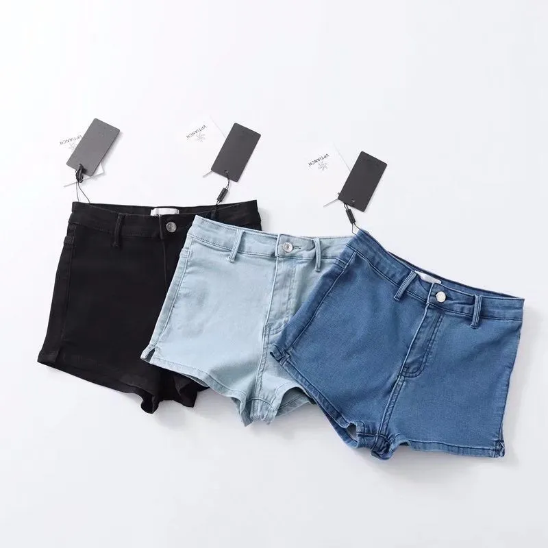 Athena High Waist Denim Shorts