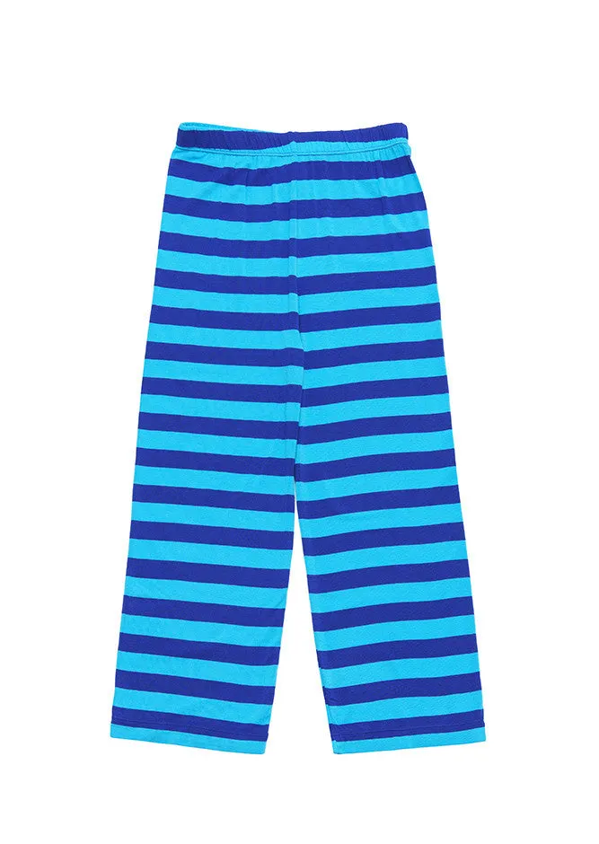 Bamboo yoga pants - Blue stripe