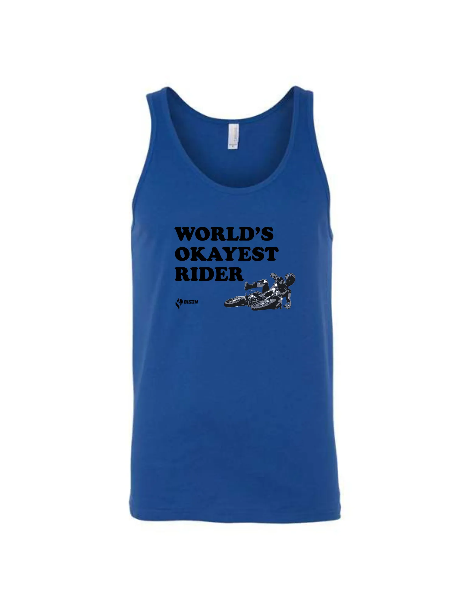 Bison World's Okayest Rider Men's Tank Top