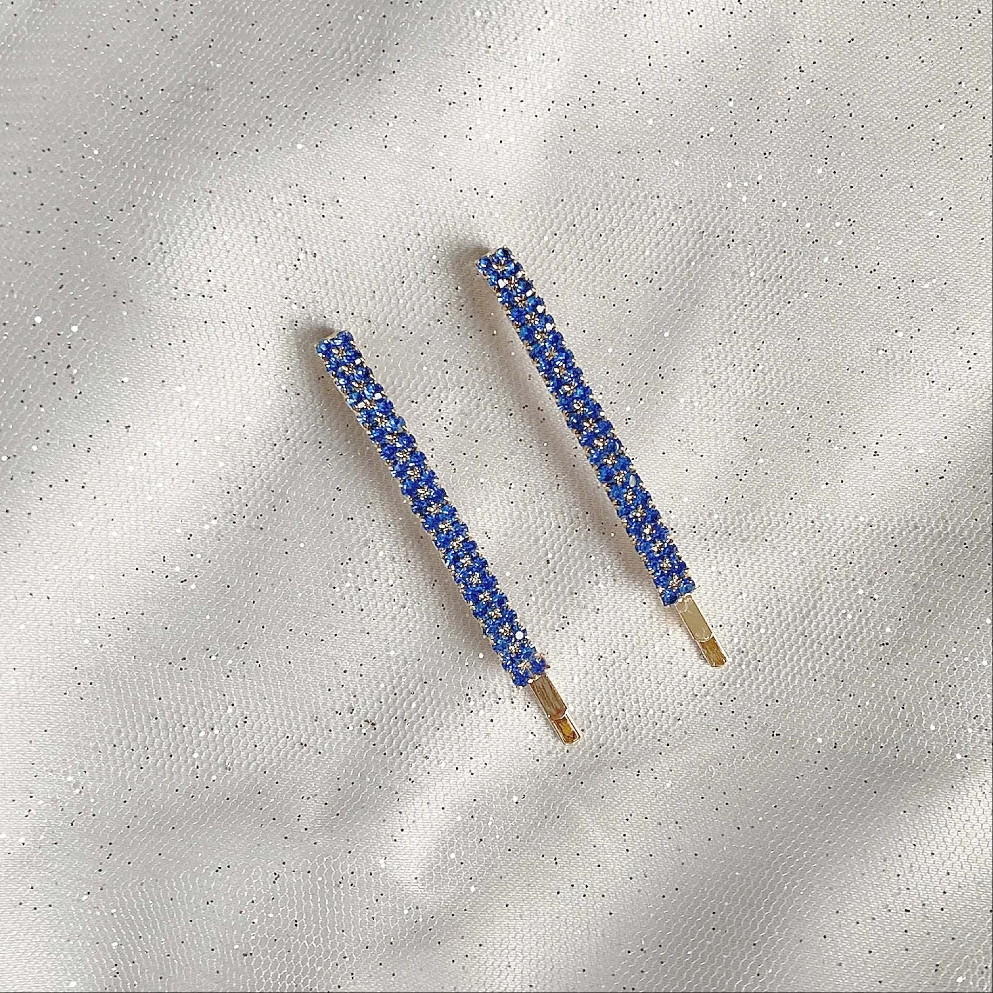 Blue Hair Slides Set of 2