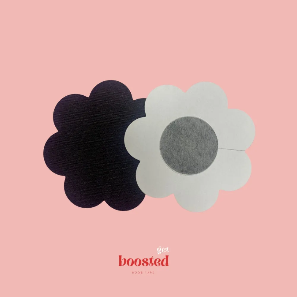 Boosted Tape Disposable Nipple Petals Black Pack of 5