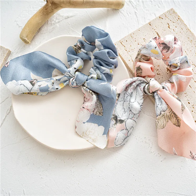 Bow Hair Accessories, 5pcs Chiffon Satin Hair Accessories Ribbon Bow Scarf