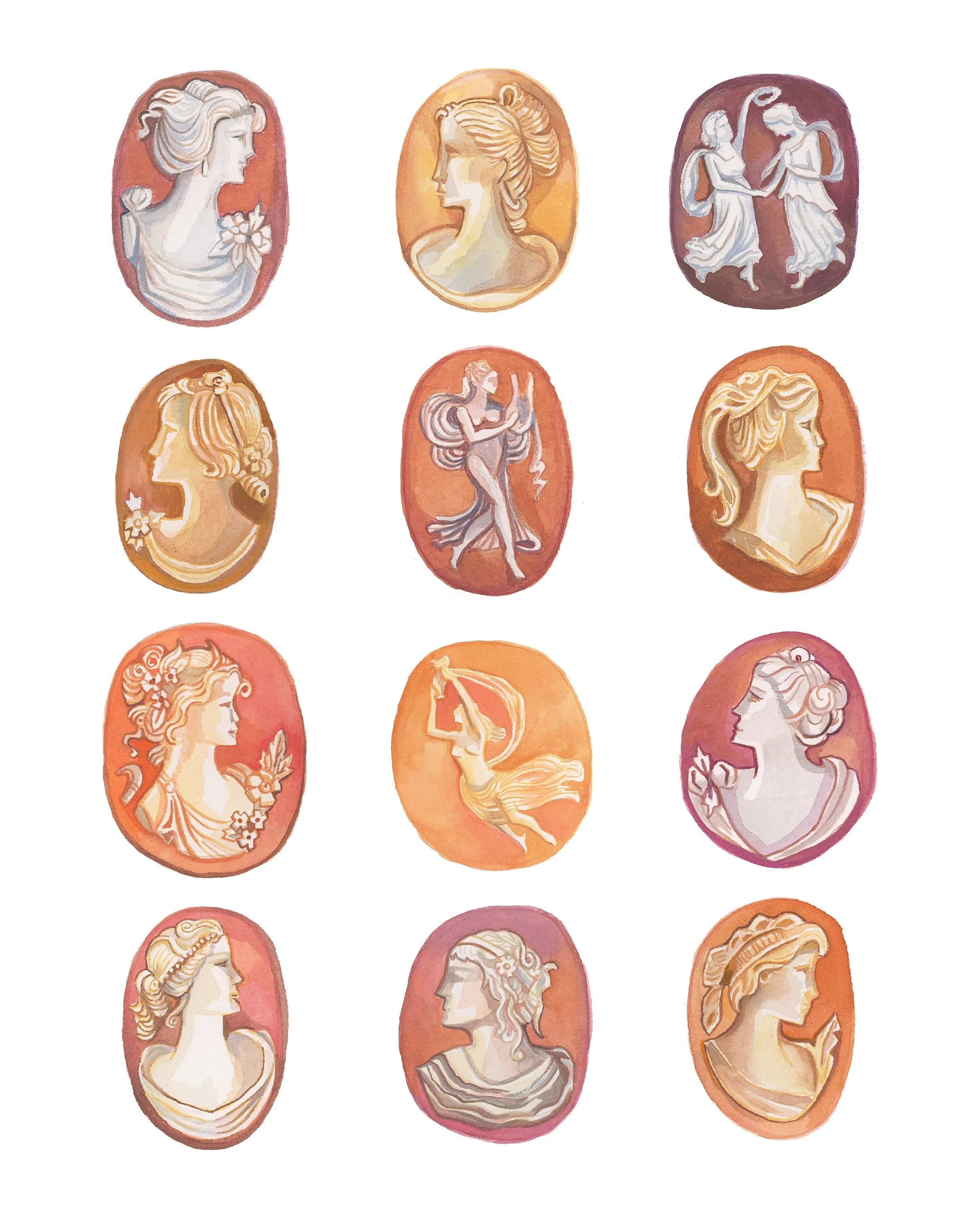 Cameo Study Print