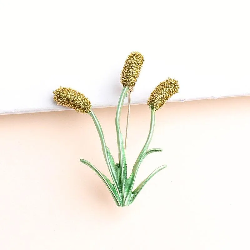 Classy Foxtail Grass Dainty Brooch Pins