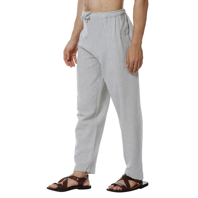 Cotton Pajama Pants for Men | Grey & Melange Grey | Pack of 2