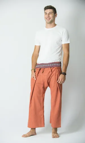 Cotton Thai Fisherman Yoga Massage Pants Orange