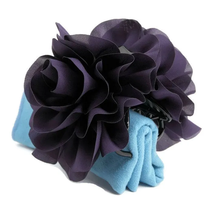 dahlia motivated wide petal hair claw updo clamp women hair accessories