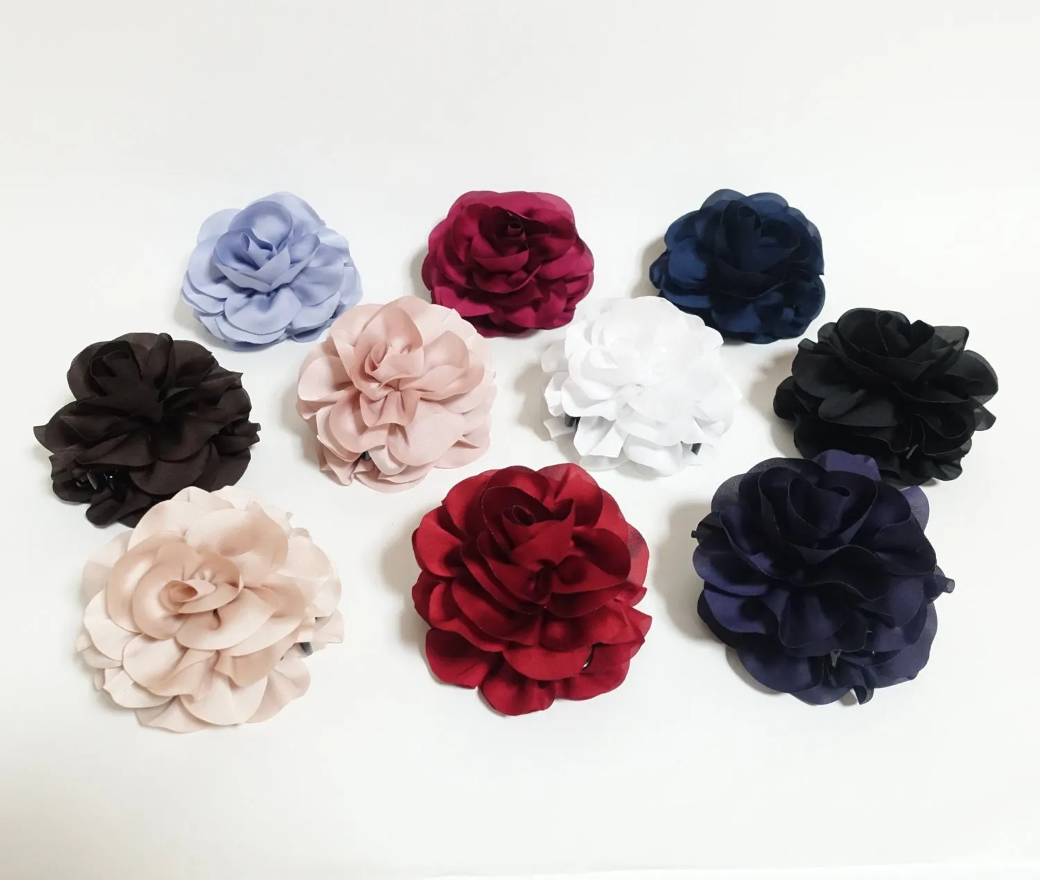 dahlia motivated wide petal hair claw updo clamp women hair accessories