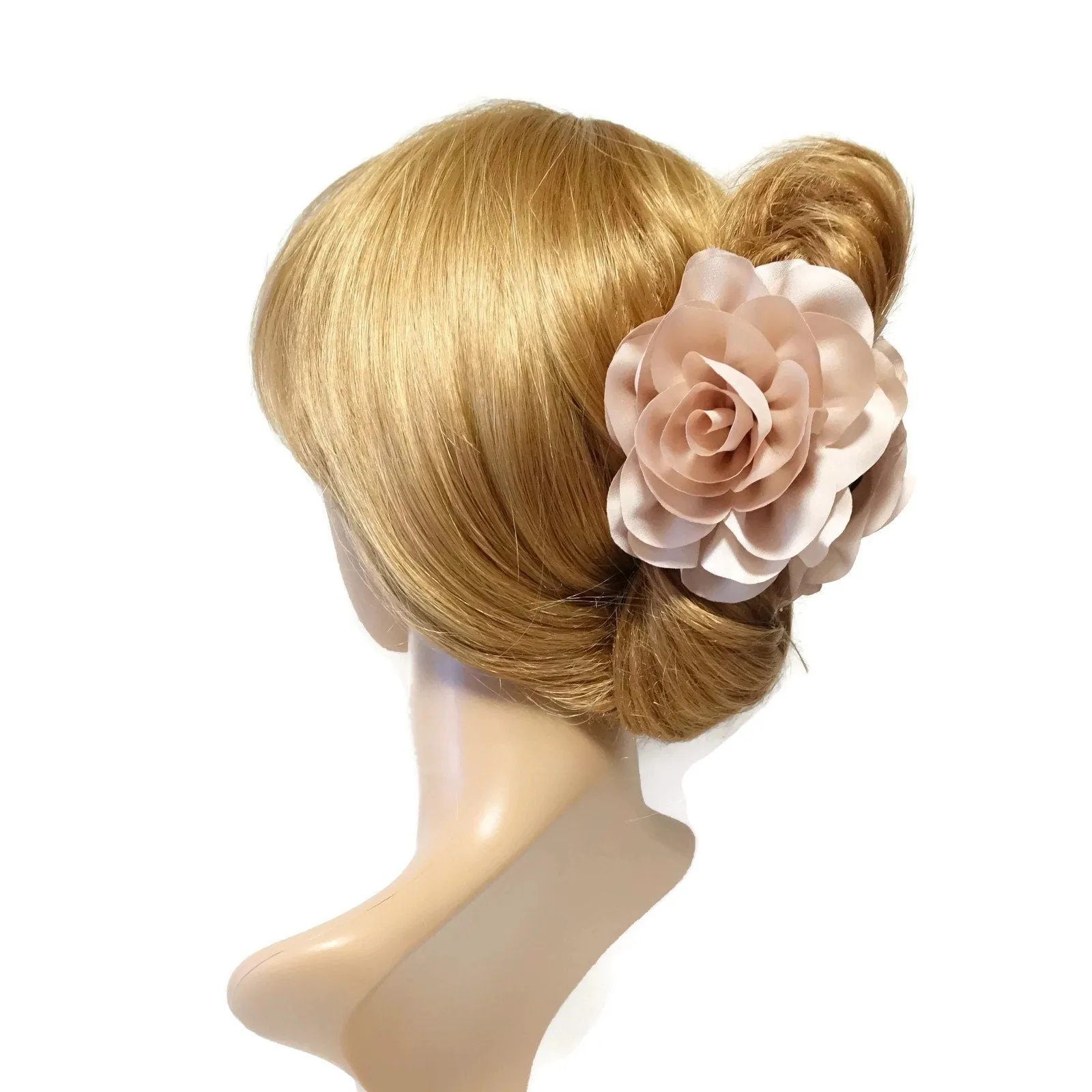 dahlia motivated wide petal hair claw updo clamp women hair accessories