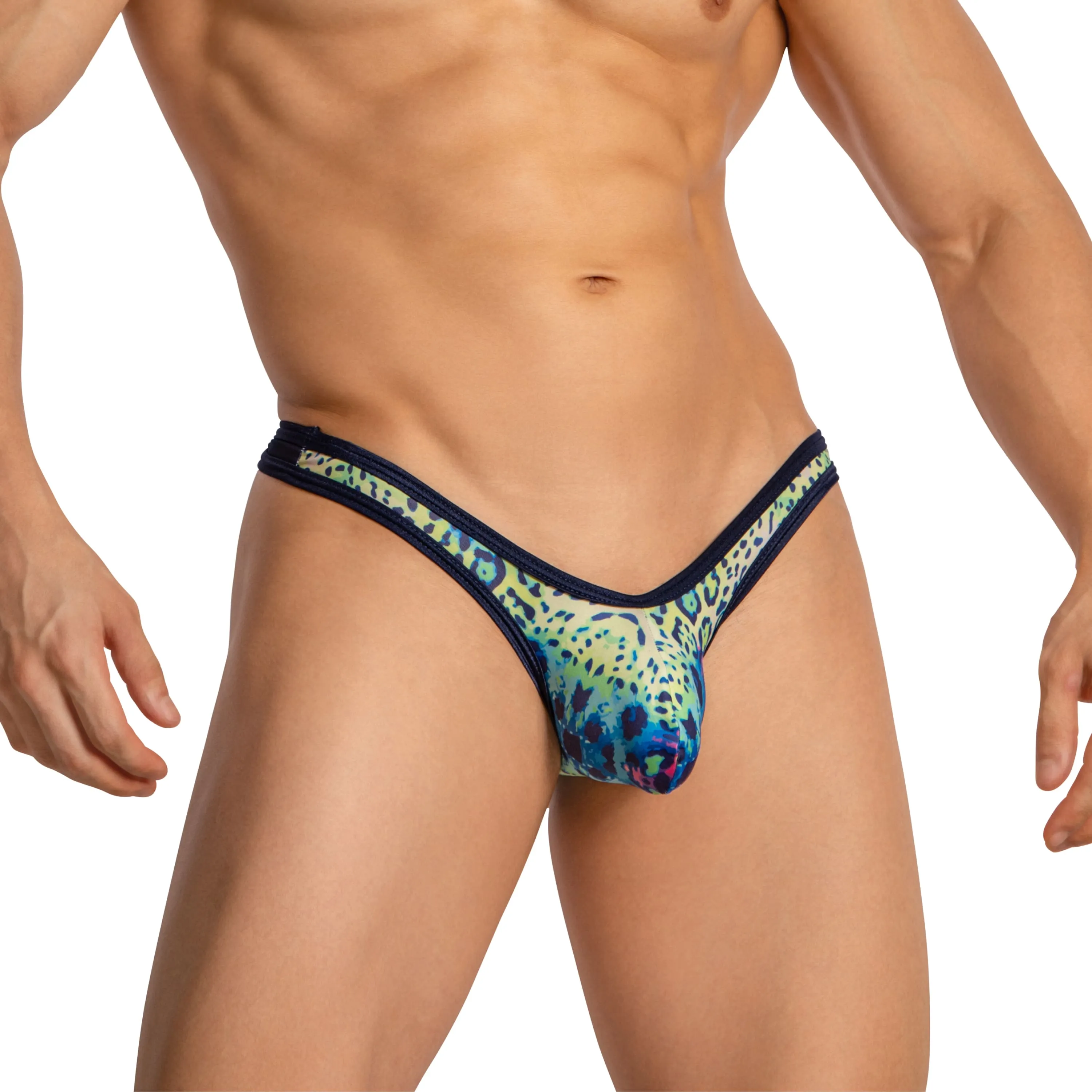 Daniel Alexander Men's Thongs with Leopard Print DAK076