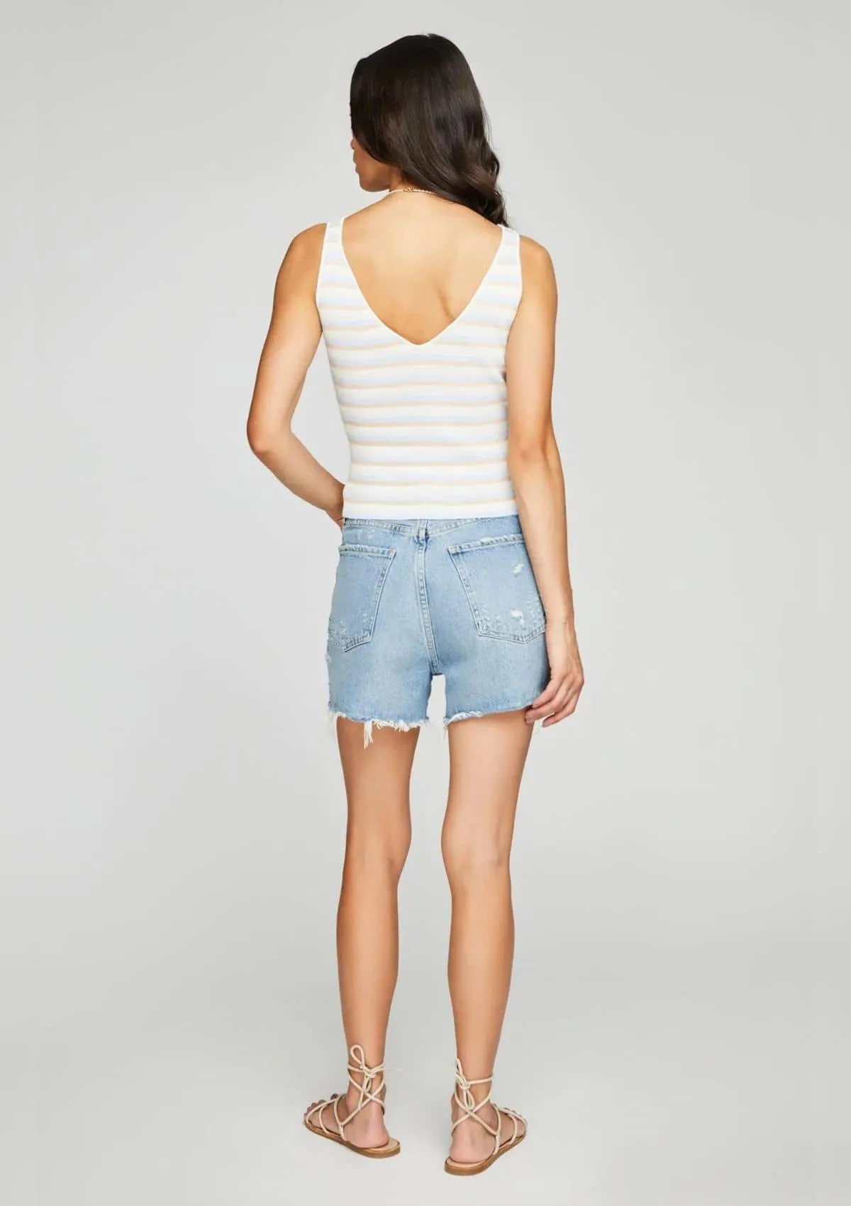 Delia Tank Top - Poolside Stripe