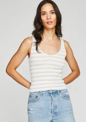 Delia Tank Top - Poolside Stripe