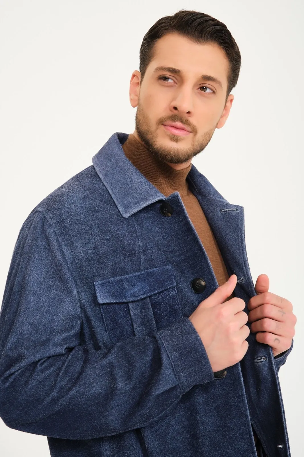 Denim Suede Jacket