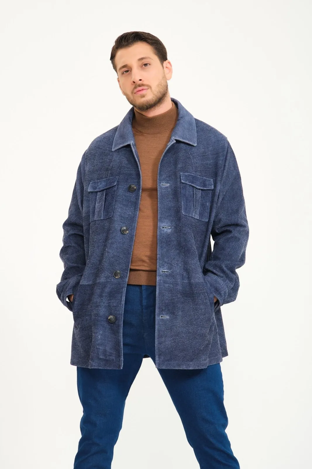 Denim Suede Jacket