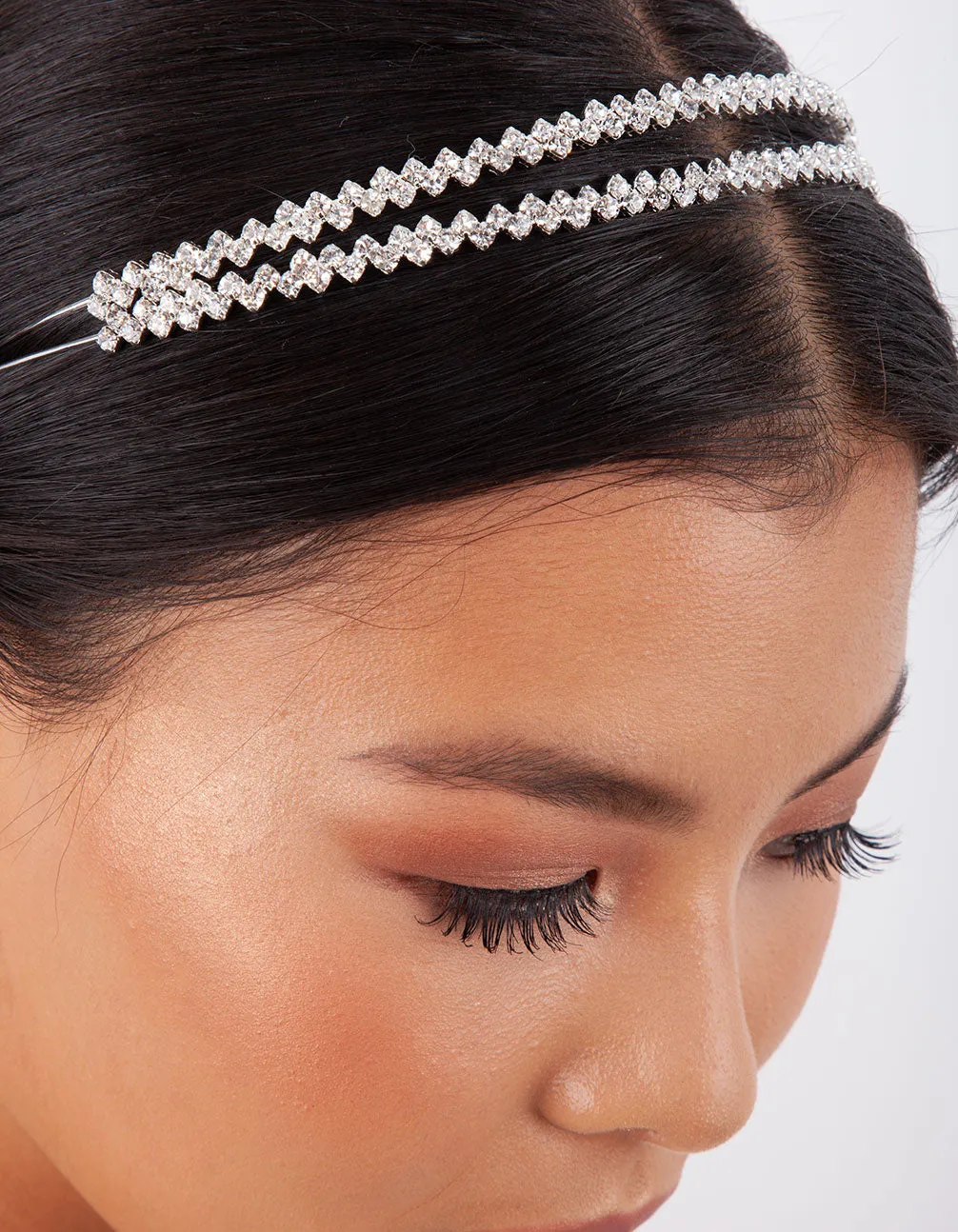 Diamante Double Row Zig Zag Headband