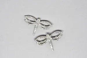 Dragonfly Crystal Rhinestone Brooch Pin 2.13" x 1.38" - 1 Piece