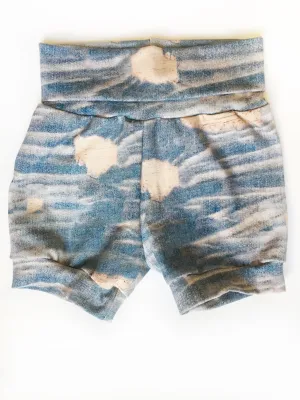 Faux Distressed Denim Shorts