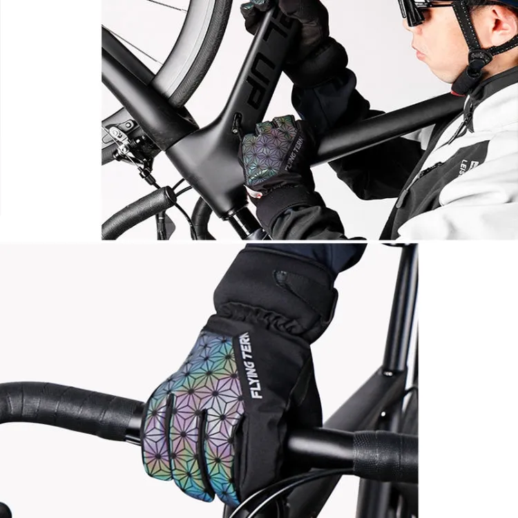 FLYING TERN 315 Thicken Cycling Windproof Warm Touch Screen Gloves, Size: M(Colorful)