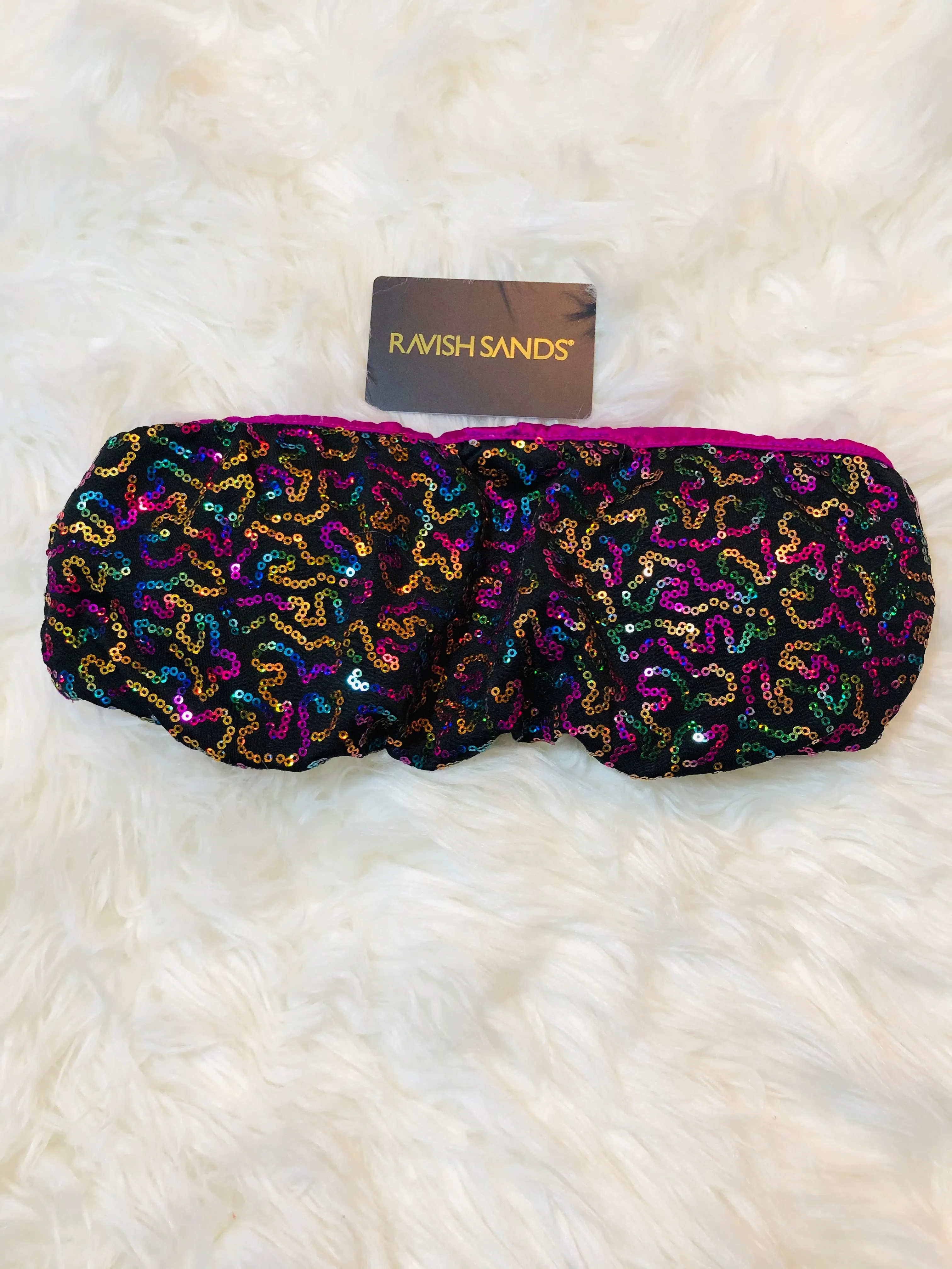 Fuchsia Black Sequin Seamless Top Only Quickship