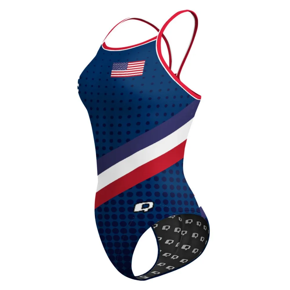 GO USA Skinny Strap Swimsuit