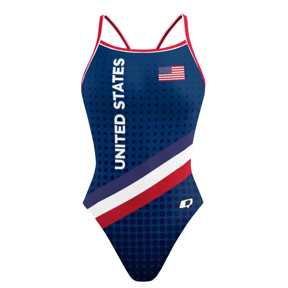 GO USA Skinny Strap Swimsuit