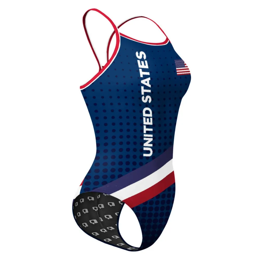 GO USA Skinny Strap Swimsuit