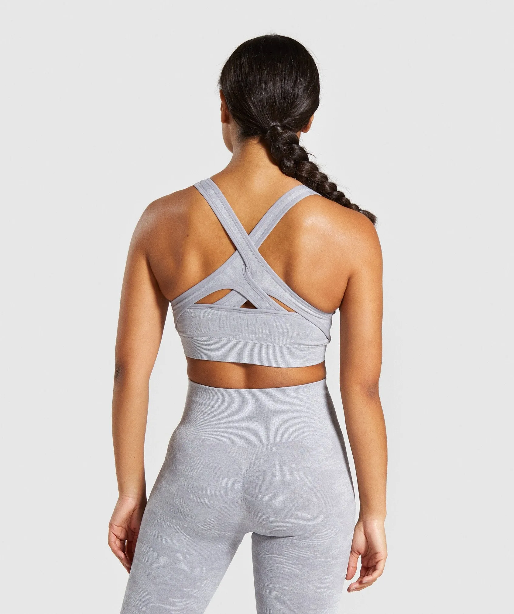 Gymshark Camo Seamless Sports Bra - Lilac