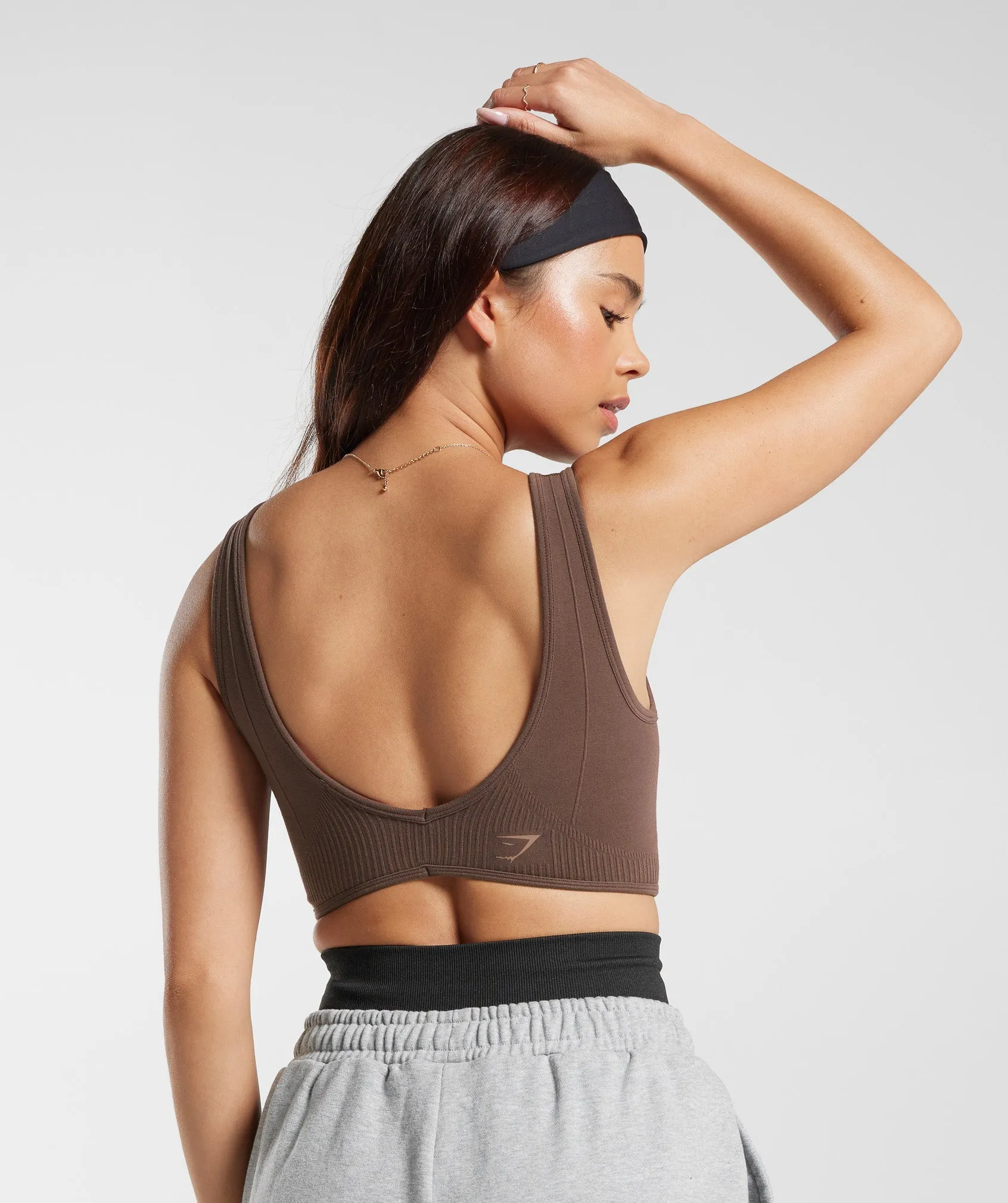 Gymshark Rest Day Seamless Bralette - Oak Brown