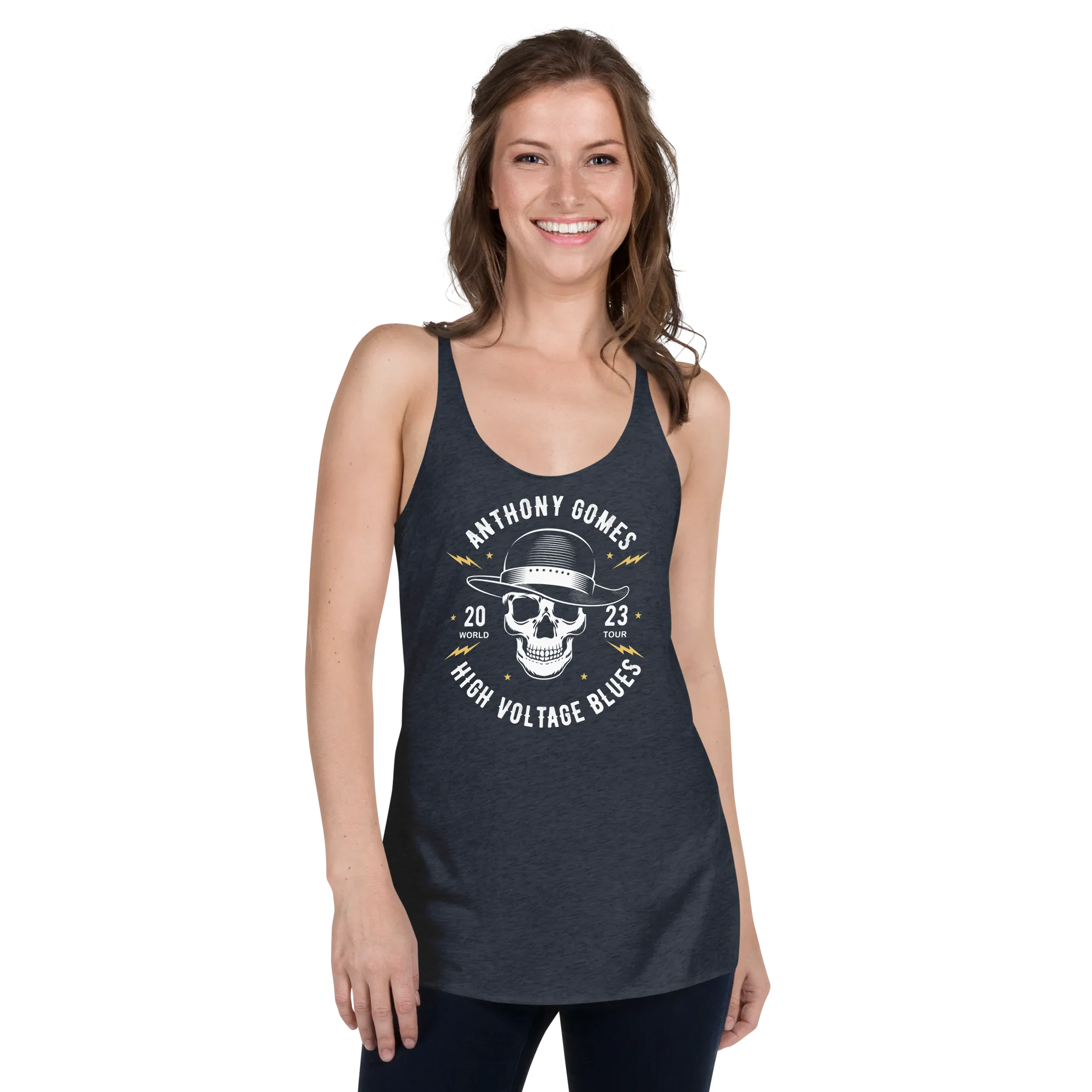 HVB Skull Hat Women's Racerback Tank