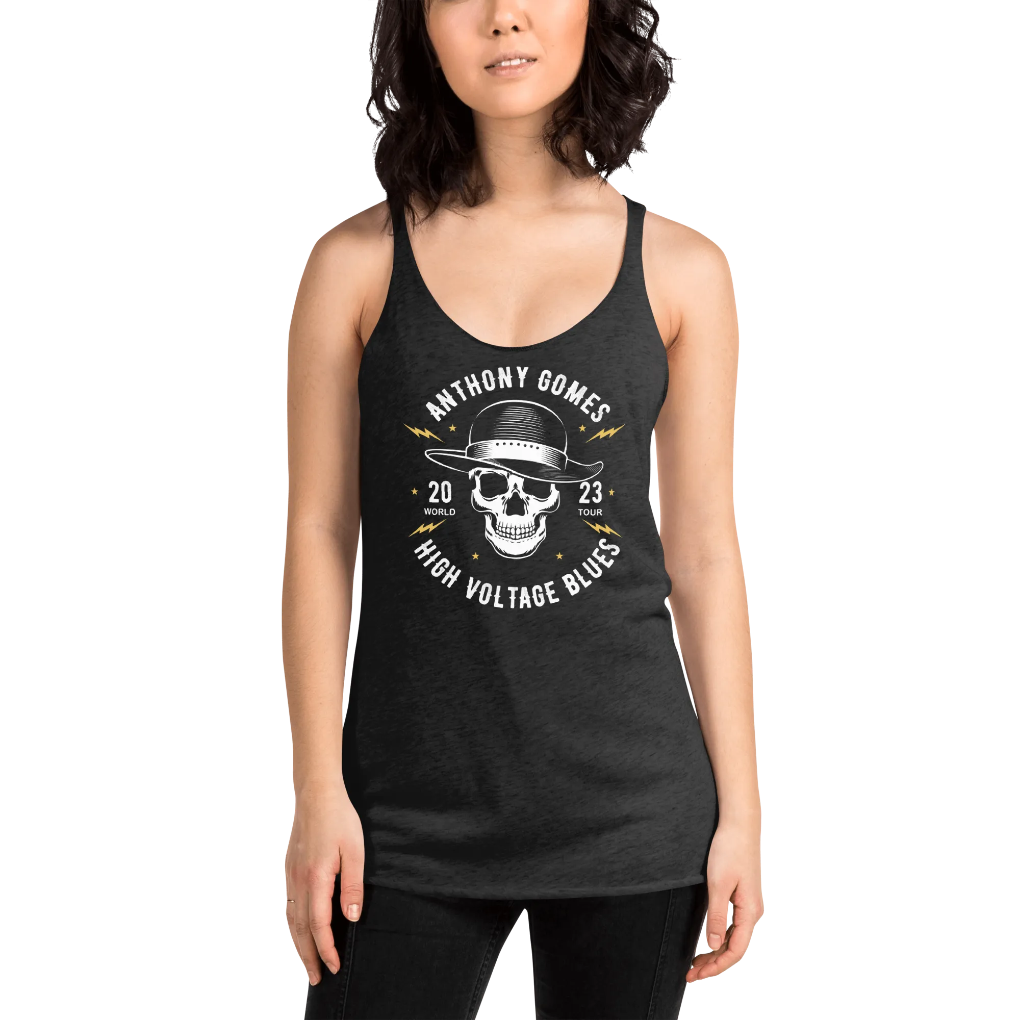 HVB Skull Hat Women's Racerback Tank