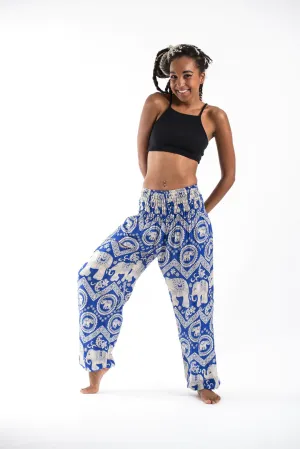 Imperial Blue  Elephant Unisex Pants, Thailand