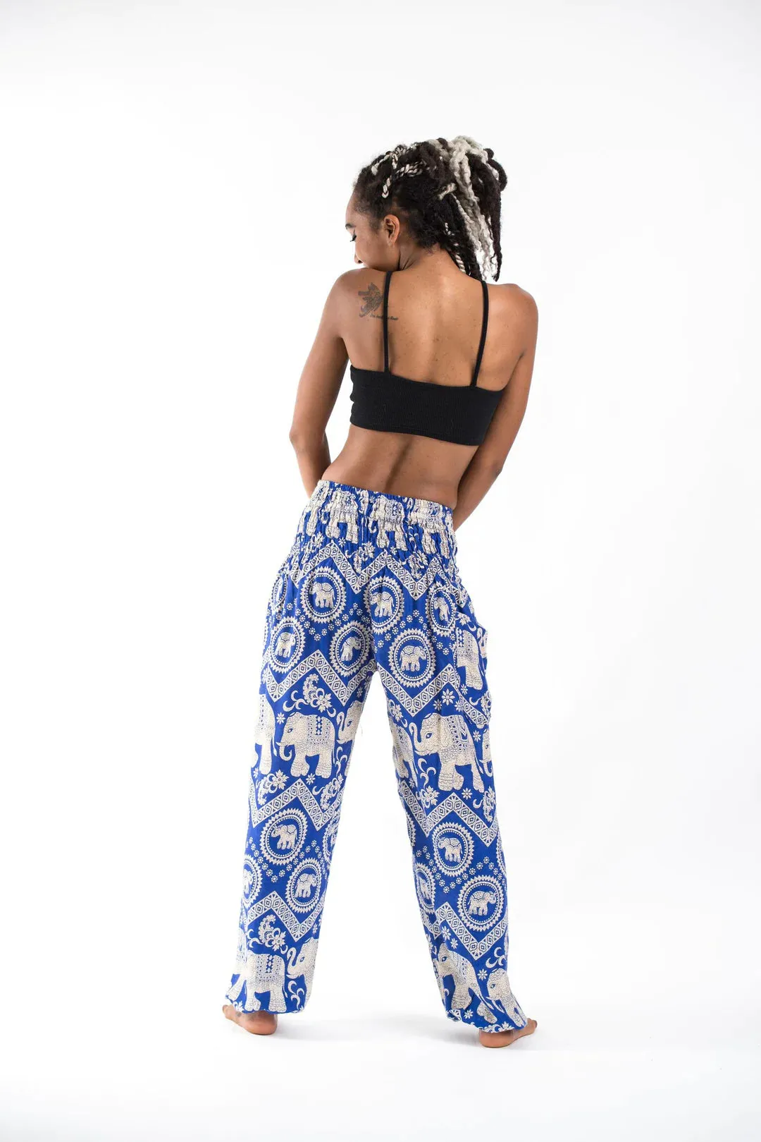 Imperial Blue  Elephant Unisex Pants, Thailand