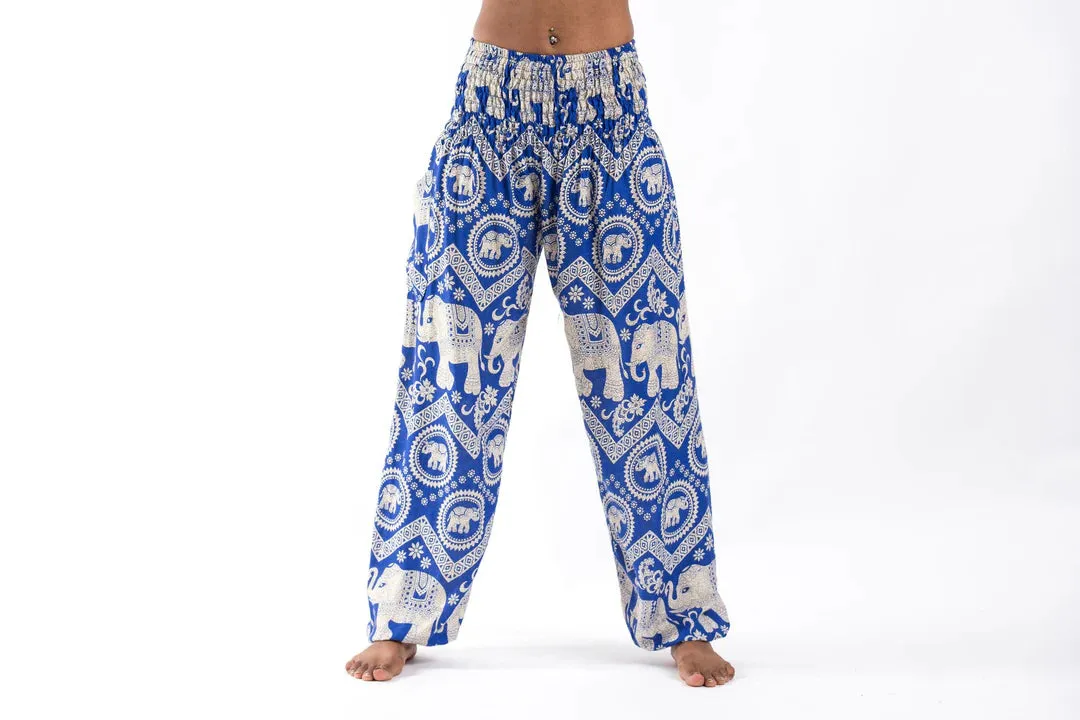 Imperial Blue  Elephant Unisex Pants, Thailand