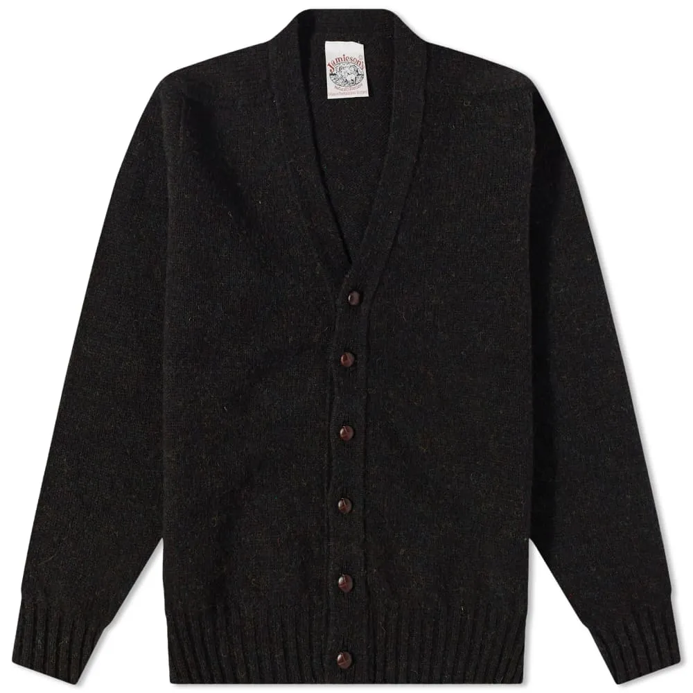 Jamiesons of Shetland V Neck Cardigan, Black