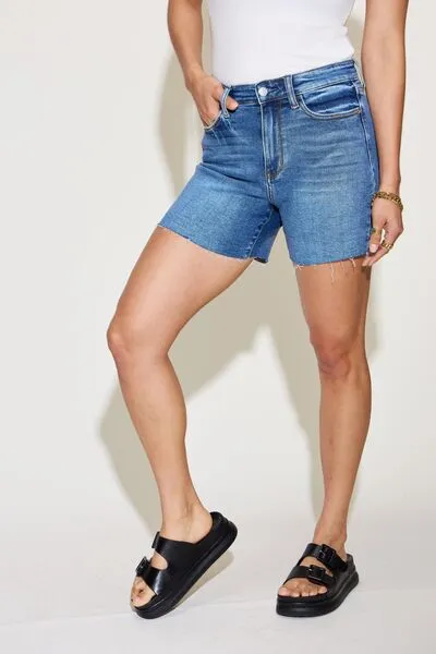 Judy Blue Beautiful Soul High Waist Slim Denim Shorts - Style 15277