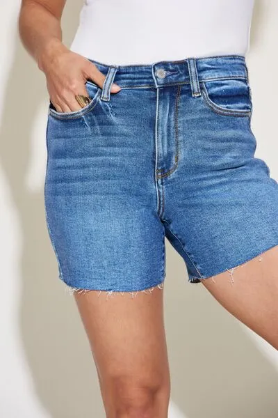 Judy Blue Beautiful Soul High Waist Slim Denim Shorts - Style 15277