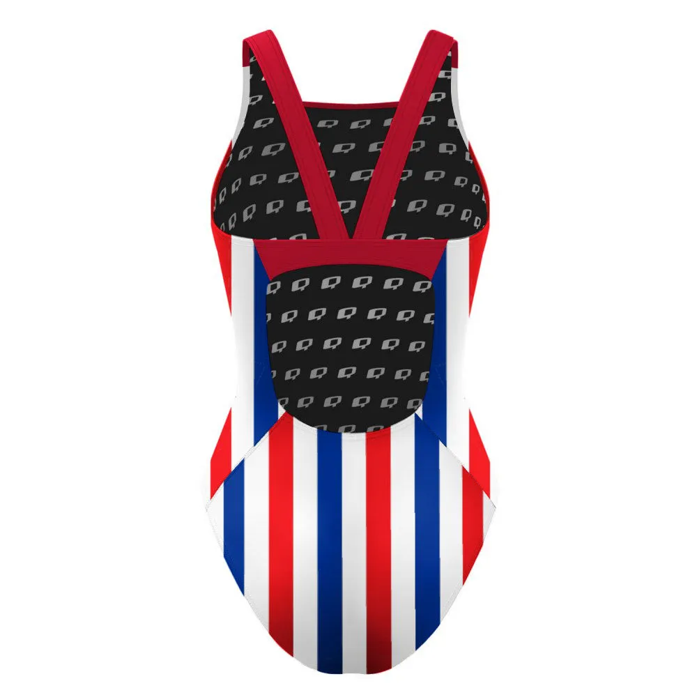 July Stripes Classic Strap Swimsuit